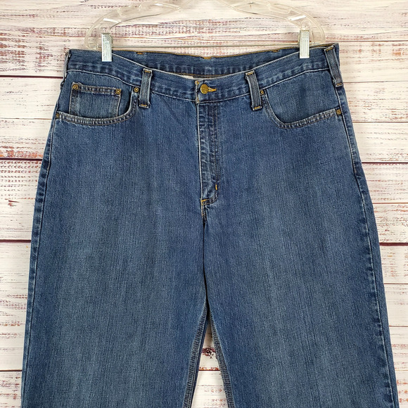 Carhartt Mens Relaxed Fit Holter Jeans 38 X 31.5 Denim Western Workwear Cowboy - Picture 3 of 11